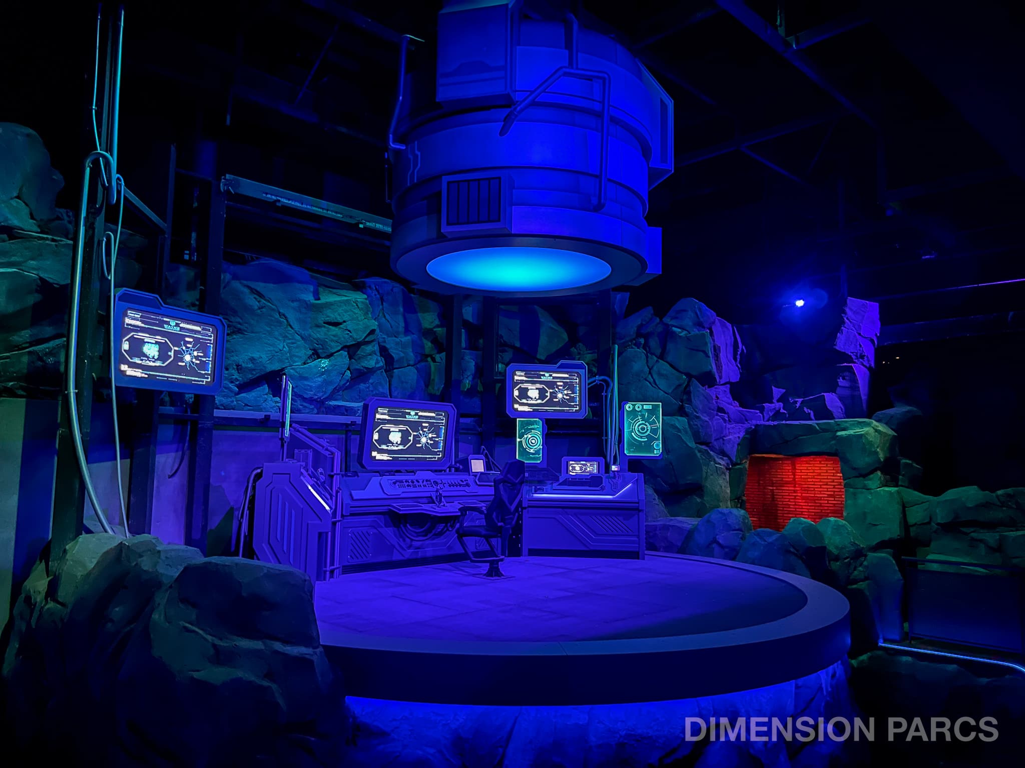 Batcave dans l'attraction Batman Gotham City Escape à Parque Warner Madrid