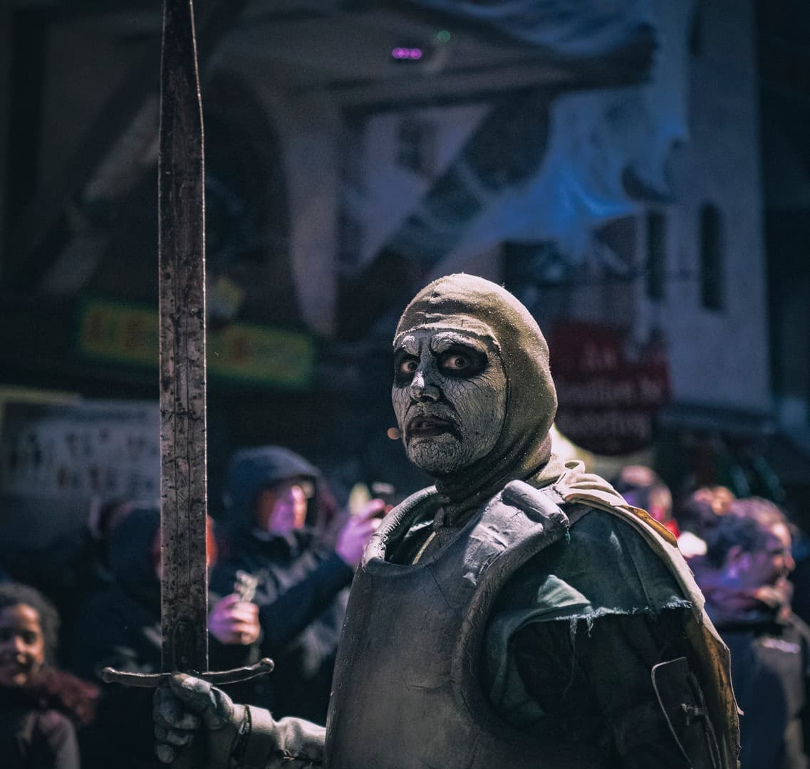 Chevalier lors de Peur sur le Parc au Parc Astérix